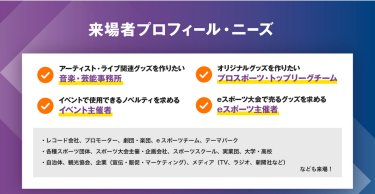 来場者プロフィール・ニーズ
